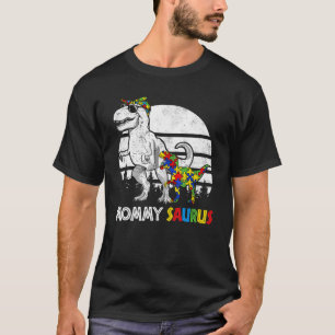 Autismus-Mama-Dinosaurier-Puzzle Mommysaurus Autis T-Shirt