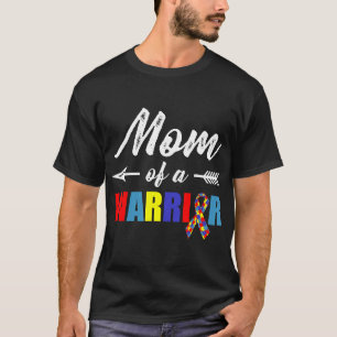 Autismus-Mama eines Kriegers Autismus-Mama-Bewuss T-Shirt