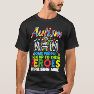 Autismus-Mama erzieht Held unordentlicher Dutt Aut T-Shirt