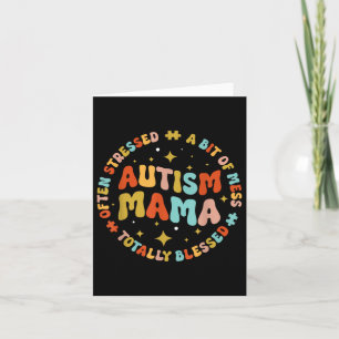 Autismus Mama Groovy Autismus Bewusstsein Inspirat Karte