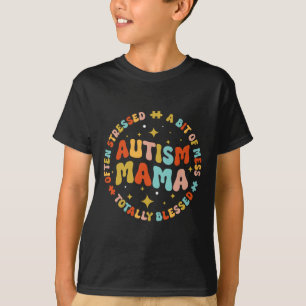 Autismus Mama Groovy Autismus Bewusstsein Inspirat T-Shirt