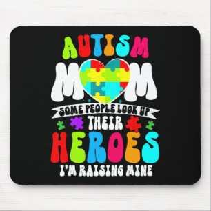 Autismus Mama Groovy Herz Puzzle Autismus Bewussts Mousepad