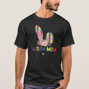 Autismus-Mama-Hase Mit Blumen Frohe Ostern Puzzle T-Shirt