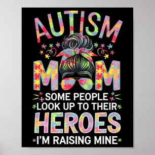 Autismus Mama Hero Puzzle Piece Kunst Autismus Aw Poster