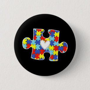 Autismus Mama Herzrasen Puzzle Piece Autismus Sens Button