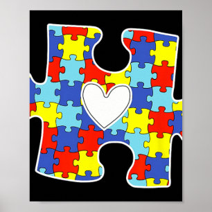 Autismus Mama Herzrasen Puzzle Piece Autismus Sens Poster
