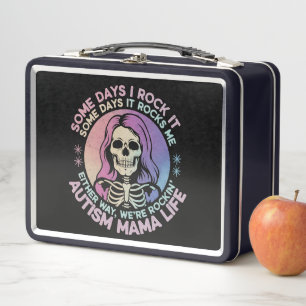 Autismus Mama Leben An manchen Tagen rocke ich es, Metall Brotdose