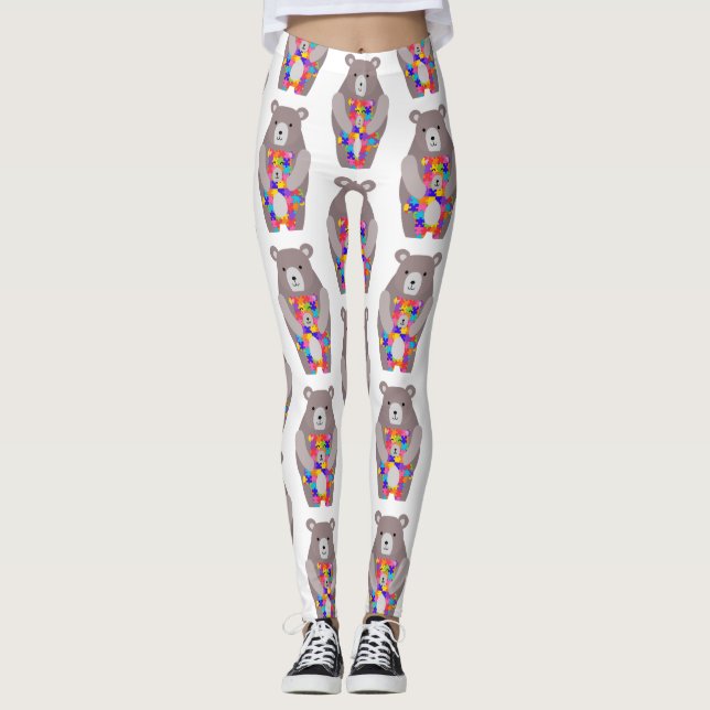 Autismus-Mama Leggings (Vorderseite)
