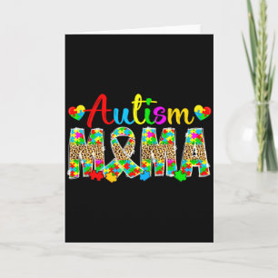 Autismus Mama Leopard Autismus-Bewusstseinsmonat A Karte