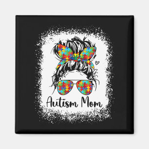 Autismus Mama Life Messy Bun Sungles Bandana Mütte Magnet