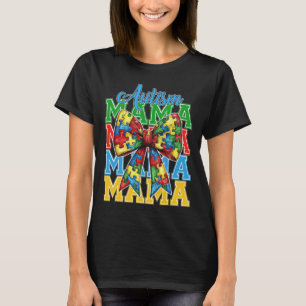 Autismus-Mama Neuro-diverse Kokette Schleife Mama T-Shirt