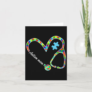 Autismus Mama Puzzle Stethoscope Nurse Autismus Aw Karte