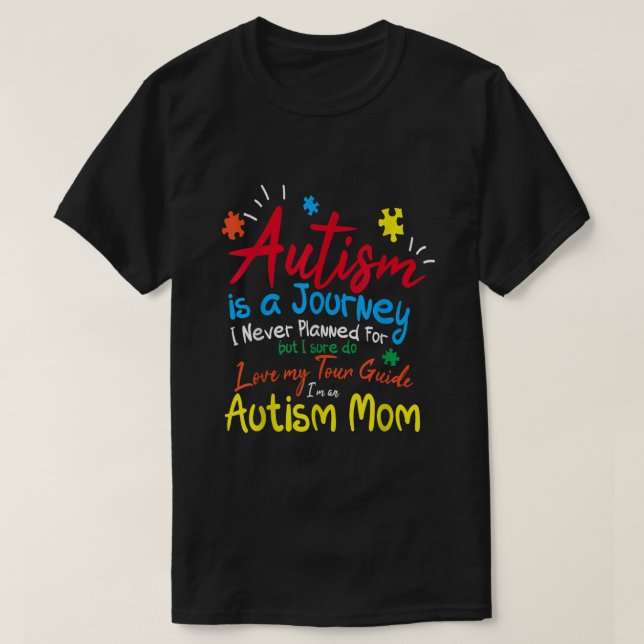 Autismus Mama Reise I Liebe Mein Tour Guide Autism T-Shirt (Design vorne)