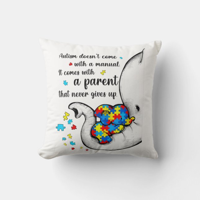 Autismus Mama Shirt Autismus Shirts Mama Kissen (Vorderseite)