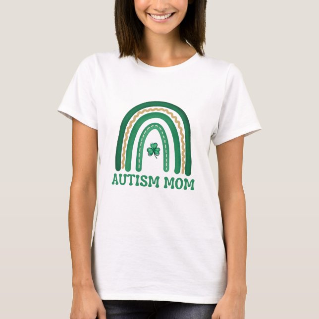 Autismus Mama St. Patrick's Day Bewusstsein Shirt (Vorderseite)