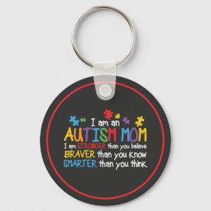 Autismus Mama Stärker Braver Smarter Schlüsselanhänger