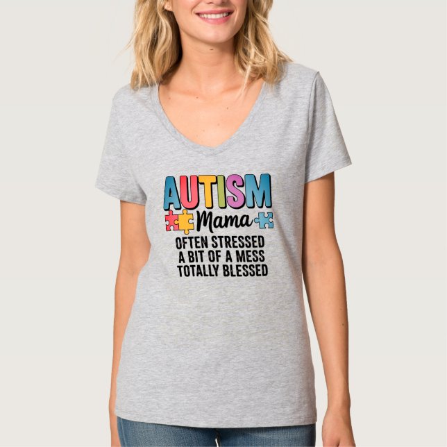 Autismus-Mama T-Shirt (Vorderseite)