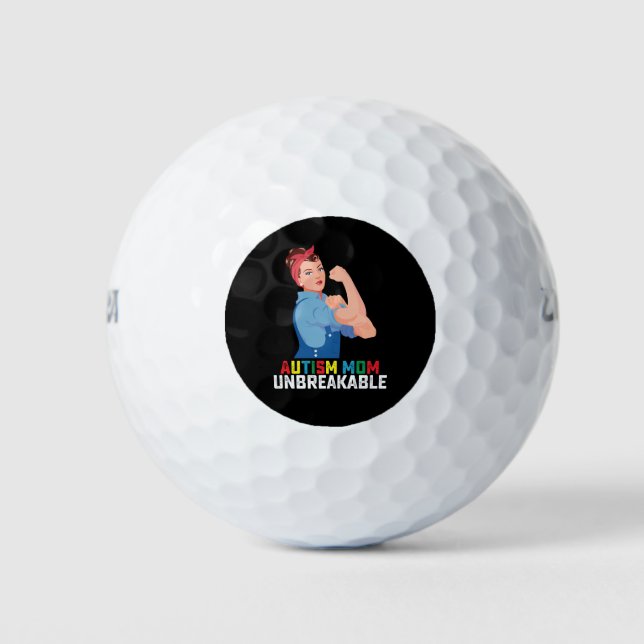 Autismus-Mama Unzerbrechlich Proud Autistic Family Golfball (Vorderseite)