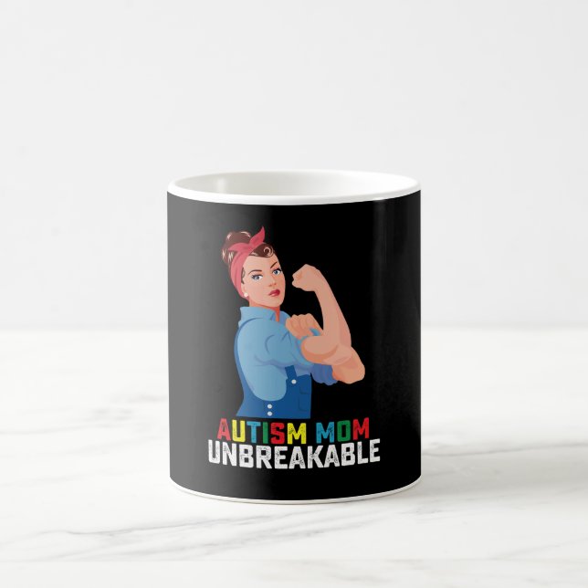 Autismus-Mama Unzerbrechlich Proud Autistic Family Kaffeetasse (Mittel)