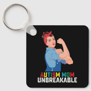 Autismus-Mama Unzerbrechlich Proud Autistic Family Schlüsselanhänger