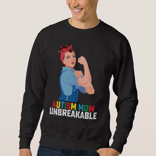 Autismus-Mama Unzerbrechlich Proud Autistic Family Sweatshirt (Vorderseite)