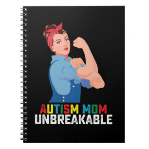 Autismus-Mama Unzerbrechlich Stolz Autistische Fam Notizblock