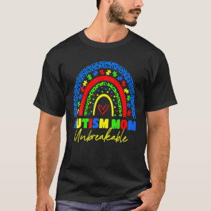 Autismus Mama Unzerbrechliche Regenbogen Leopard F T-Shirt