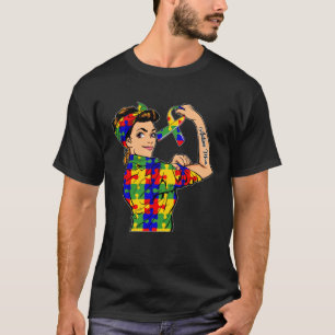 Autismus-Mama Unzerbrechliche Rosie die Nieterin S T-Shirt