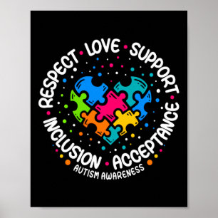 Autismus Männer respektieren Liebe Unterstützung A Poster