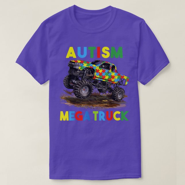 Autismus Mega Truck Männer Frauen Kinder Witzige A T-Shirt (Design vorne)