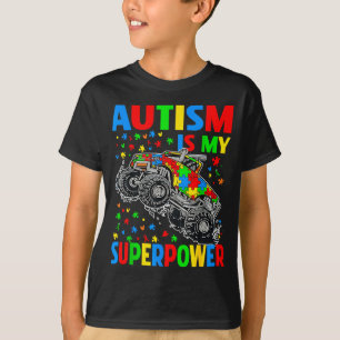 Autismus Mein Superhelden-Monstertruck Kinder Jung T-Shirt