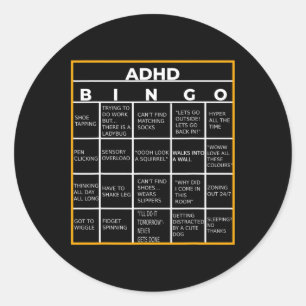 Autismus Mental Health Awareness Day and Bingo Fun Runder Aufkleber