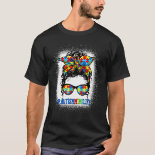 Autismus Mimi Leben Unordentlicher Knoten Autismus T-Shirt