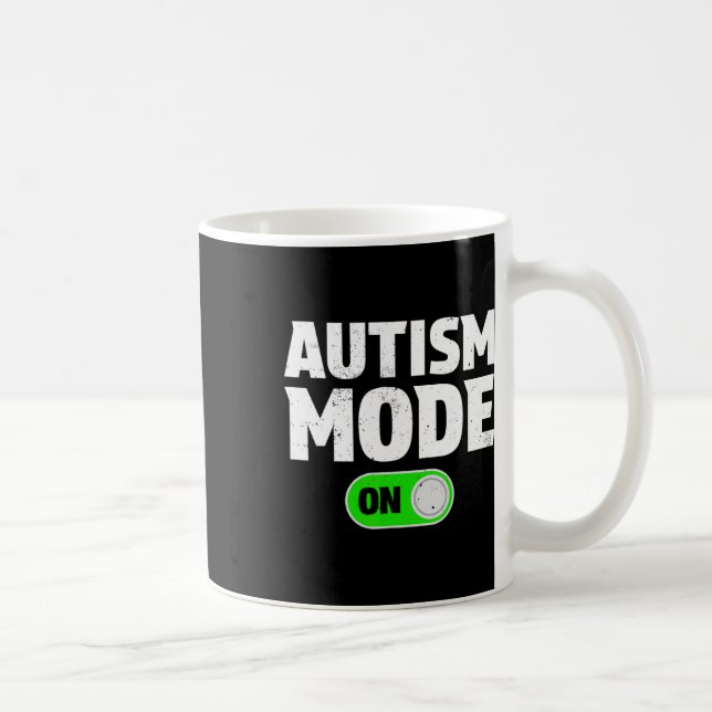 Autismus-Modus bei sonniger Autismus Bewusstsein N Kaffeetasse (Rechts)