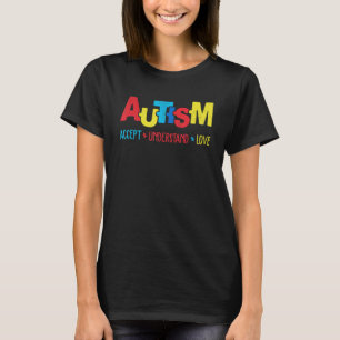 Autismus Monat Akzeptieren Liebe Puzzle Frauen T-Shirt