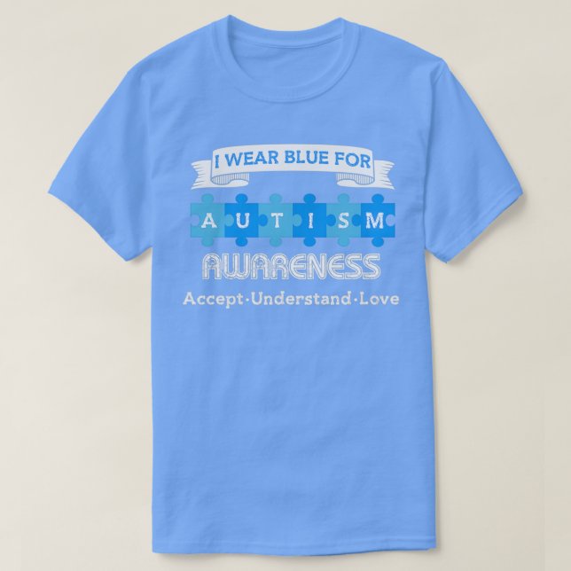 Autismus Monat I Tragen Blau für Autismus Bewussts T-Shirt (Design vorne)