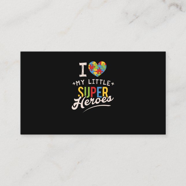 Autismus Monatslehrer T - Shirt für besondere Bild Visitenkarte (Vorderseite)