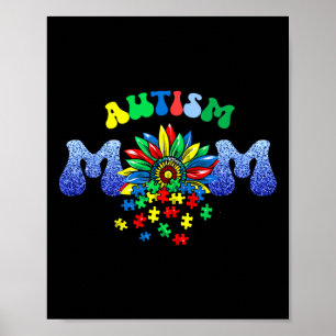 Autismus-Mutter-Leben Sonnenblume Puzzle-Teil Mutt Poster