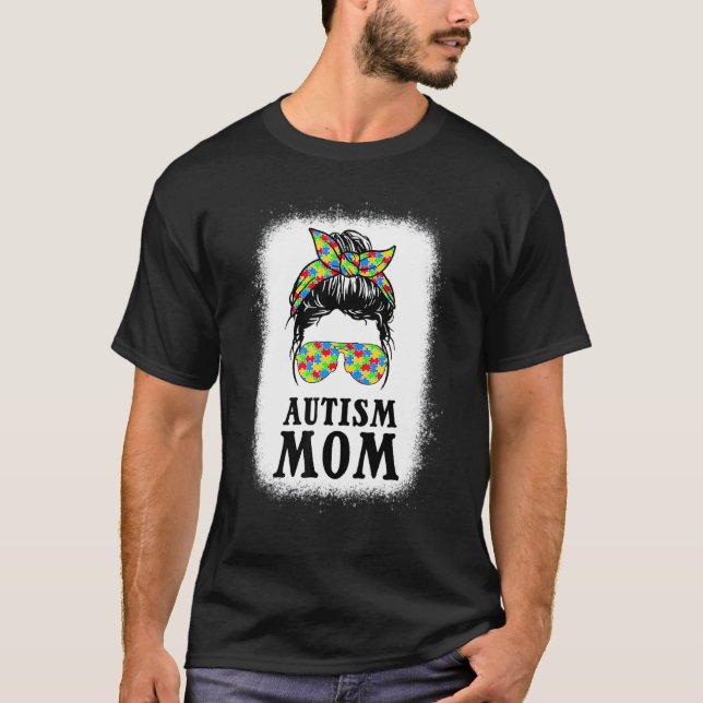 Autismus-Mutter Unordentlicher Knoten Autismus-Bew T-Shirt (Vorderseite)