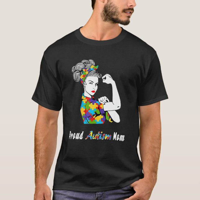 Autismus-Mutter Unzerbrechlich  Autismus-Bewusstse T-Shirt (Vorderseite)