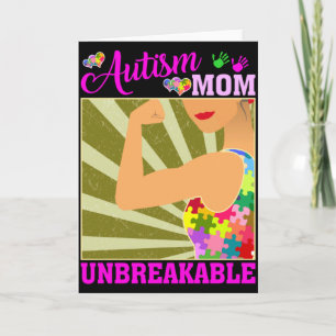 Autismus-Mutter Unzerbrechliches Autismus-Bewussts Karte