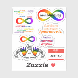 Autismus Neurodiversity-Set Custom-Cut Vinyl Stick Aufkleber