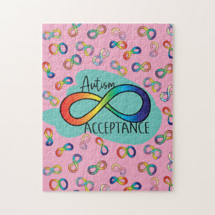 Autismus Neurovielfalt Akzeptanz Rainbow Jigsaw Pu Puzzle
