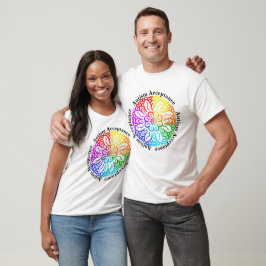 Autismus Neurovielfalt Akzeptanz Rainbow Mandala T-Shirt