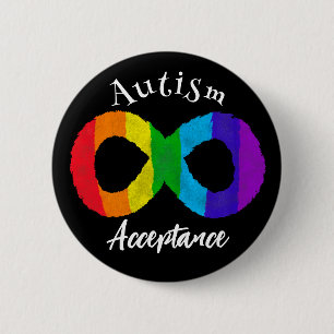 Autismus Neurovielfalt Akzeptanz Regenbogen Button