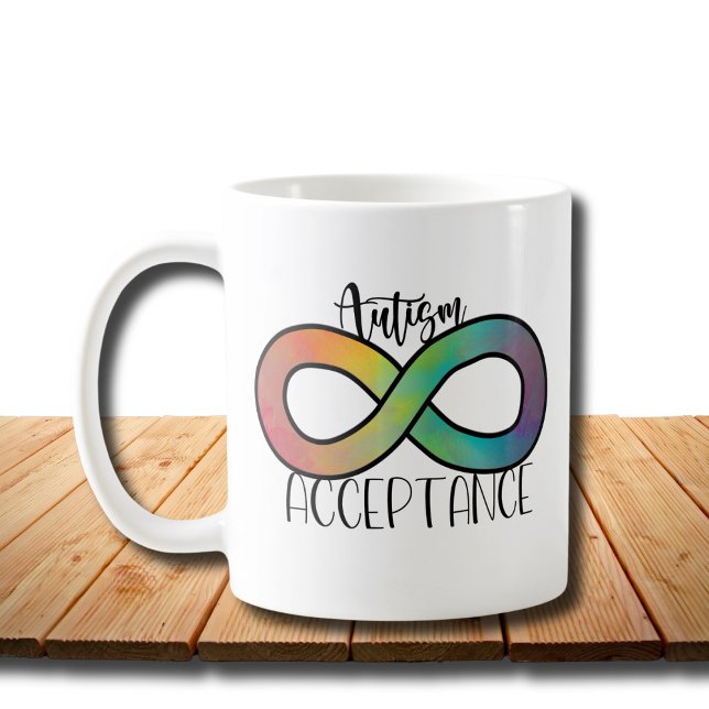 Autismus Neurovielfalt Akzeptanz Regenbogen Kaffeetasse (Von Creator hochgeladen)