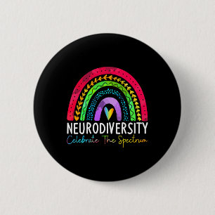 Autismus Neurovielfalt Spektrum Asse Adhd Rainbow  Button