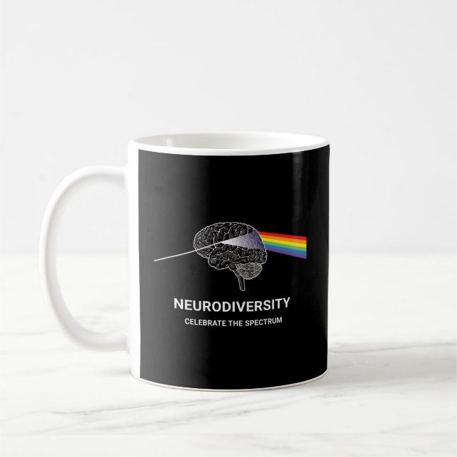 Autismus Neurovielfalt Spektrumanalyse Adhd Rainbo Kaffeetasse (Links)