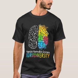 Autismus Neurovielfalt Spektrumanalyse Adhd Rainbo T-Shirt