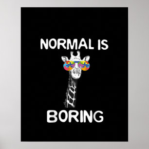 Autismus Normalerweise wird Giraffe-Puzzleteil ge Poster